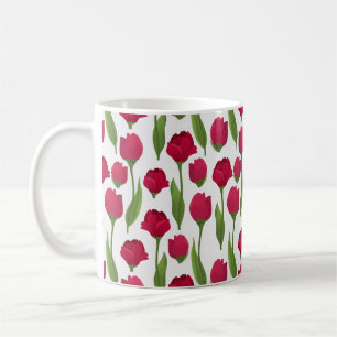 Elegant Tulip and Rose Floral Flowers Photography Coffee Mug
