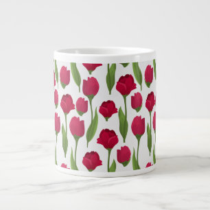 Elegant Tulip and Rose Floral Flowers Photography Large Coffee Mug