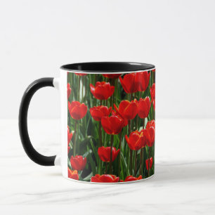 Elegant Tulip and Rose Floral Flowers Photography Mug
