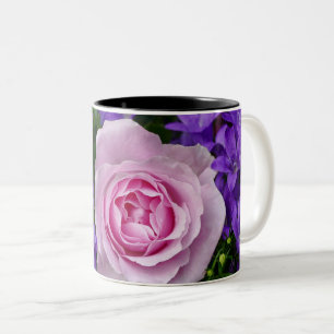 Elegant Tulip and Rose Floral Flowers Photography Two-Tone Coffee Mug