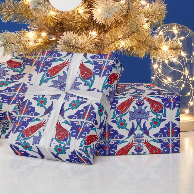 Elegant Tulip and Rose Floral Flowers Photography Wrapping Paper (Holidays)