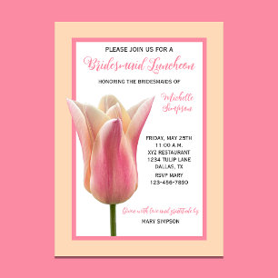 Elegant Tulip Bridesmaid Luncheon Invitation