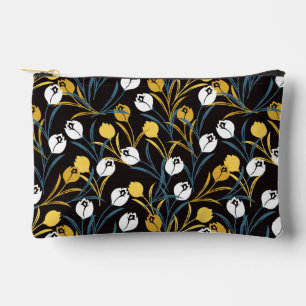 Elegant Tulip Floral Pattern  Accessory Pouch