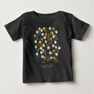 Elegant Tulip Floral Pattern  Baby T-Shirt