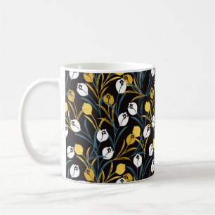 Elegant Tulip Floral Pattern  Coffee Mug
