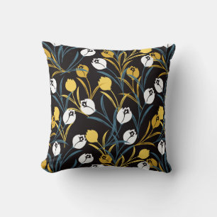 Elegant Tulip Floral Pattern Cushion