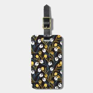 Elegant Tulip Floral Pattern  Luggage Tag