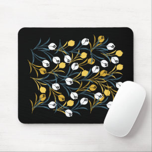 Elegant Tulip Floral Pattern  Mouse Mat