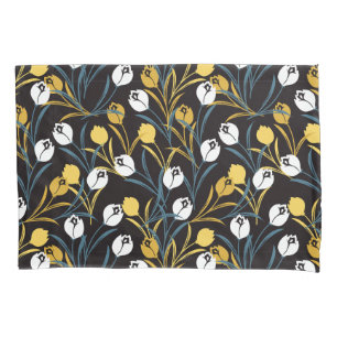 Elegant Tulip Floral Pattern  Pillowcase