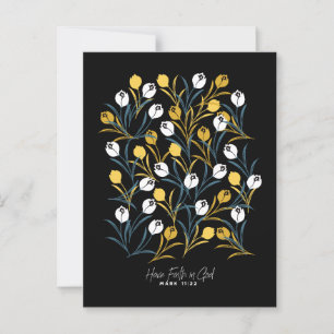 Elegant Tulip Floral Pattern Postcard