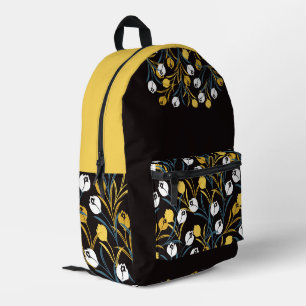 Elegant Tulip Floral Pattern  Printed Backpack