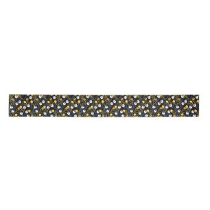 Elegant Tulip Floral Pattern  Satin Ribbon