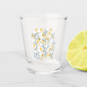 Elegant Tulip Floral Pattern Shot Glass