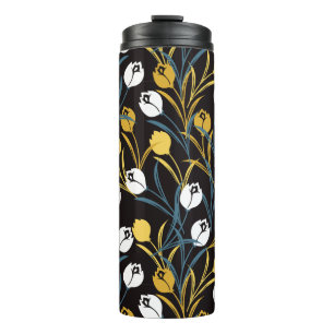 Elegant Tulip Floral Pattern  Thermal Tumbler