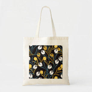 Elegant Tulip Floral Pattern  Tote Bag