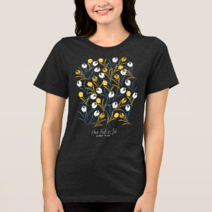 Elegant Tulip Floral Pattern Tri-Blend Shirt