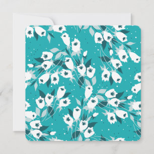 Elegant Tulip Flower Pattern Botanical Art Design Invitation