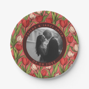 Elegant Tulip Wedding Plates For Summer Wedding