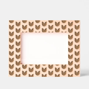 Elegant Tulips Floral Pattern Etched Frames