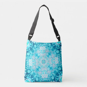 Elegant Turquoise Aqua Blue Crystal Stone   Crossbody Bag