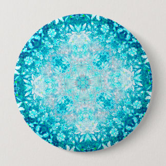 Elegant Turquoise Blue Aqua Stone Pattern 10 Cm Round Badge