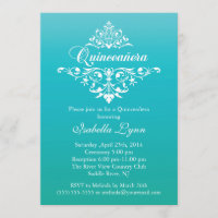 Elegant Turquoise Blue Ombre Quinceañera Party