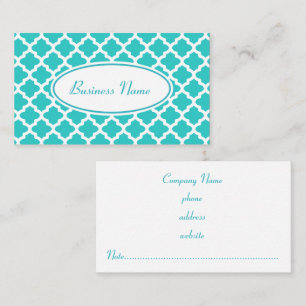 Elegant Turquoise Business Card