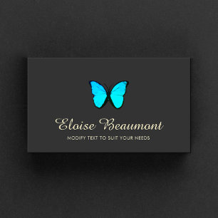 Elegant Turquoise Butterfly Business Card