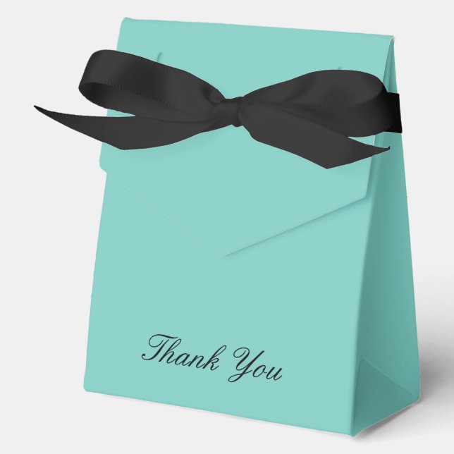 Elegant Turquoise Favour Boxes (Front)