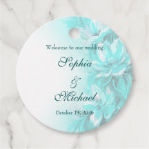 Elegant turquoise floral wedding