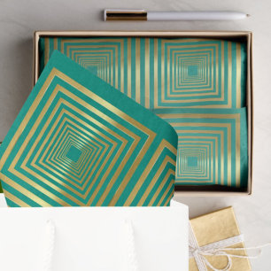 Elegant turquoise gold gift wrapping Tissue Paper