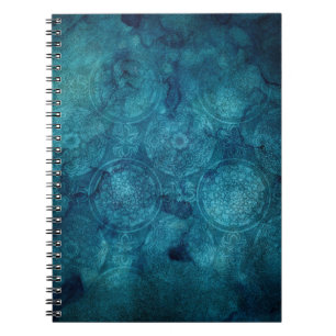Elegant Turquoise Mandala Watercolor Pattern Notebook