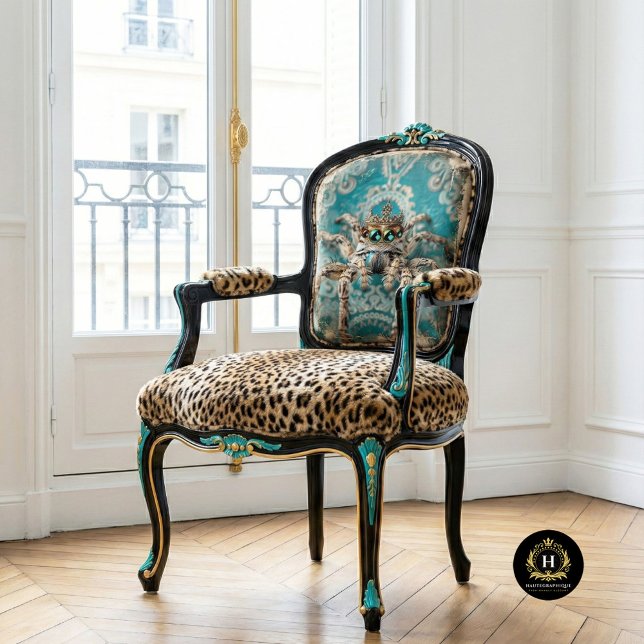 Elegant Turquoise Regal Crowned Spider Art Tissue Paper (Creator Uploaded)