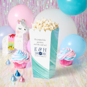 Elegant Turquoise Tides Beach Wedding Favour Box