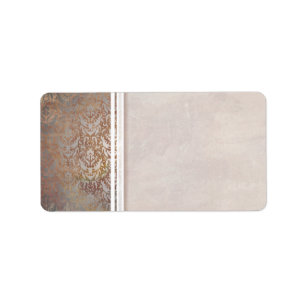 Elegant Tuscan Damask Italian Contemporary Label