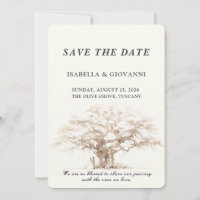 Elegant Tuscany Olive Tree Wedding Save The Date