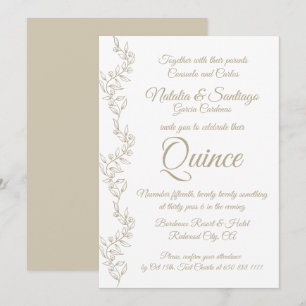 Elegant Twin Boy Girl Fiesta de Quince Invitation
