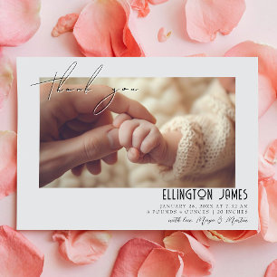 Elegant Two Baby Photos Birth announcements