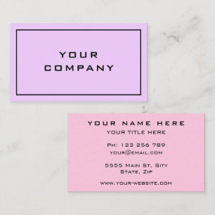 Elegant Two Colours - Professional Businesswoman Business Card