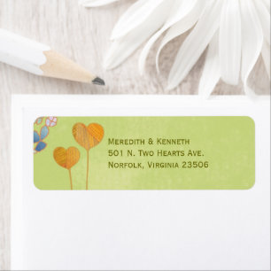 Elegant Two Hearts Lime Green Wedding
