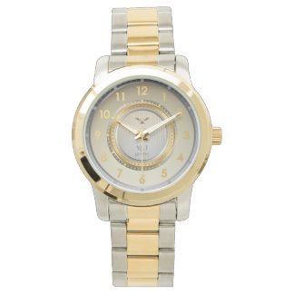 Elegant Two-Tone Gold & Silver Metal Wristwatch