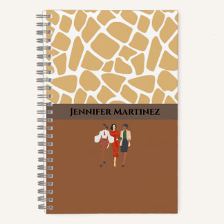 Elegant Two-Toned Personalised Spiral Notebook