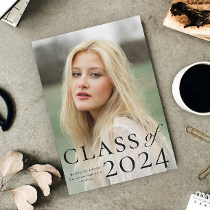 Elegant Type Photo Graduation Announcement