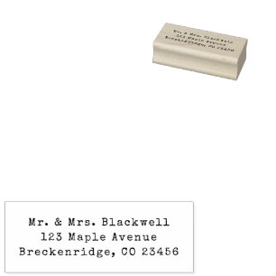 Elegant Typewriter Rubber Stamp