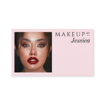 Elegant Typography Blush Pink Photo Makeup