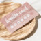 elegant typography blush rose gold loyalty card