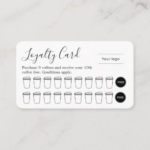 Elegant Typography Coffee Loyalty Card
