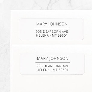 Elegant Typography Custom Return Address 06. Label