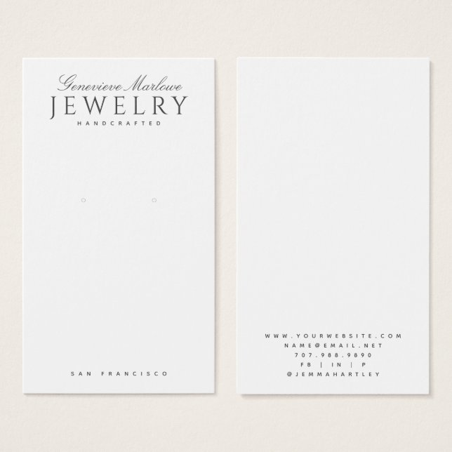 Elegant Typography Earring Jewelry  (Front & Back)