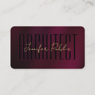 Elegant Typography Gold Text Script Luxe Architect Business Card